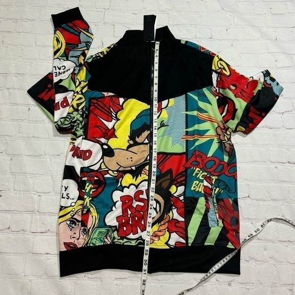 REASON CLOTHING BRAND comic strip printed 2 Piece Men’s Track Suit large NWT 90s - Picture 5 of 11